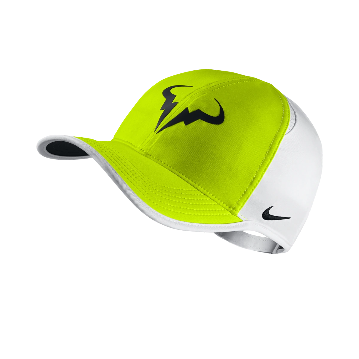 Nike Rafa Featherlight hat in Volt w/Black & White [715146-702] from the Holiday 2015 tennis collection